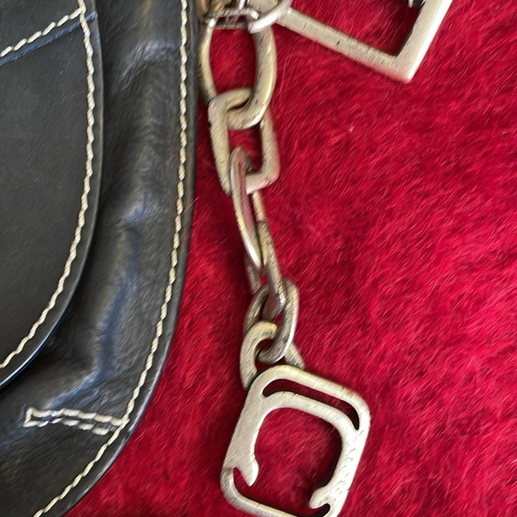 ORCIANI MADE IN ITALY GENUINE LEATHER BELT BAG with CHAIN DETAIL - Picture 10 of 14